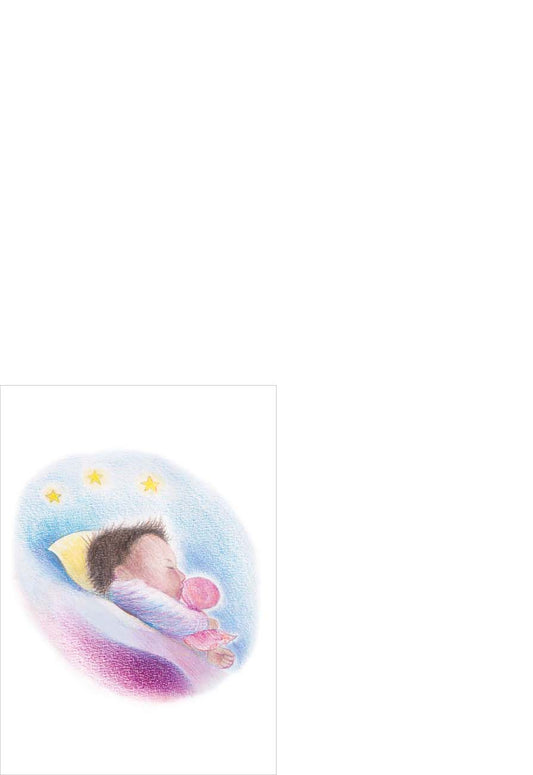 Ansichtkaart Baby slaapt