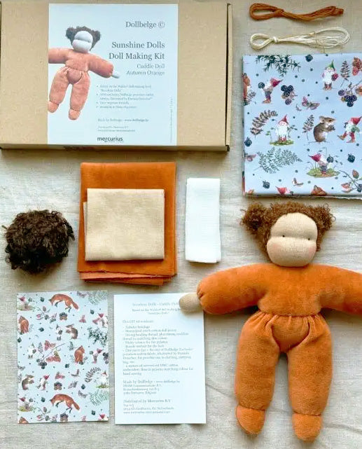 Zelfmaakpakket MINI Knuffelpopje met Bruin Haar