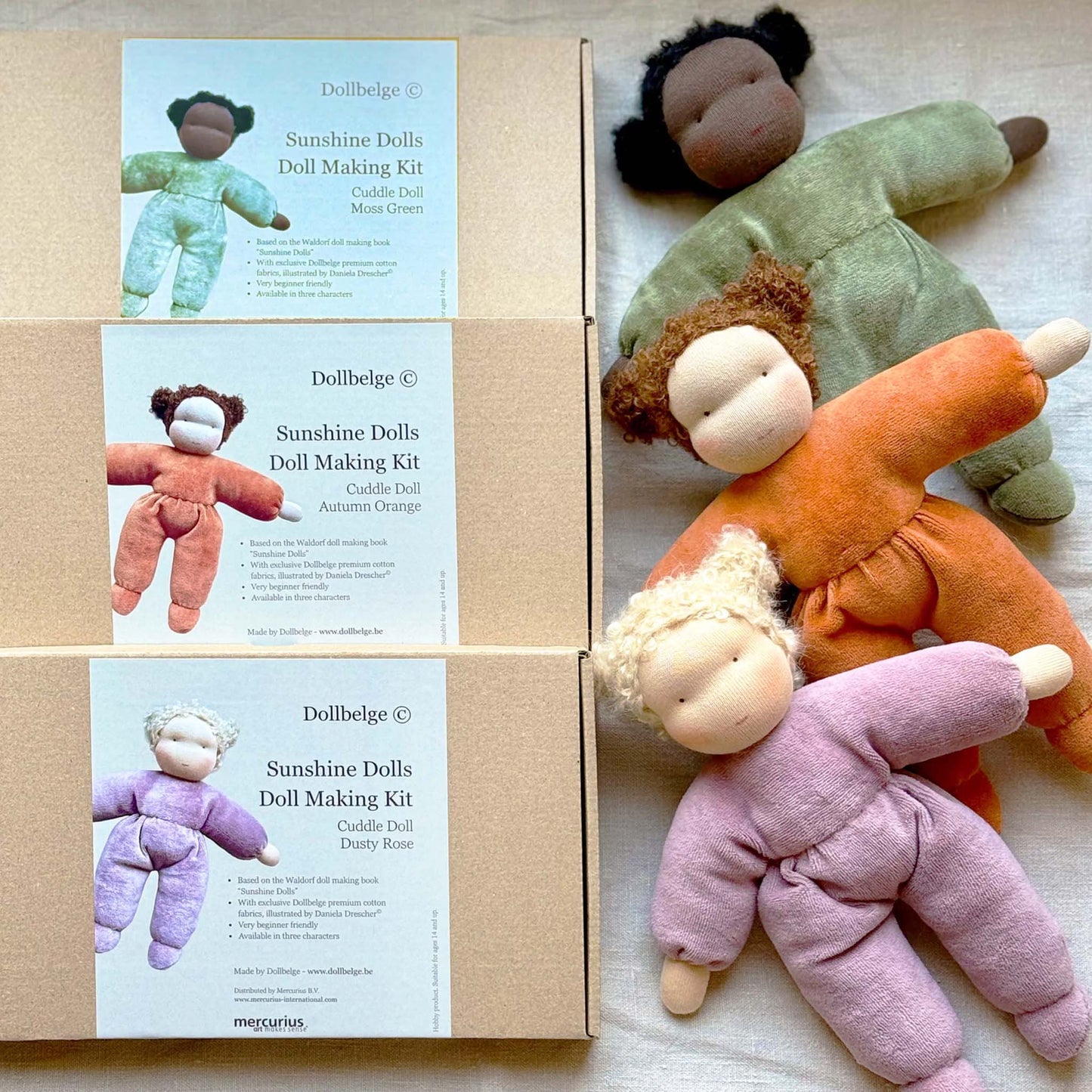 Zelfmaakpakket MINI Knuffelpopje met Bruin Haar